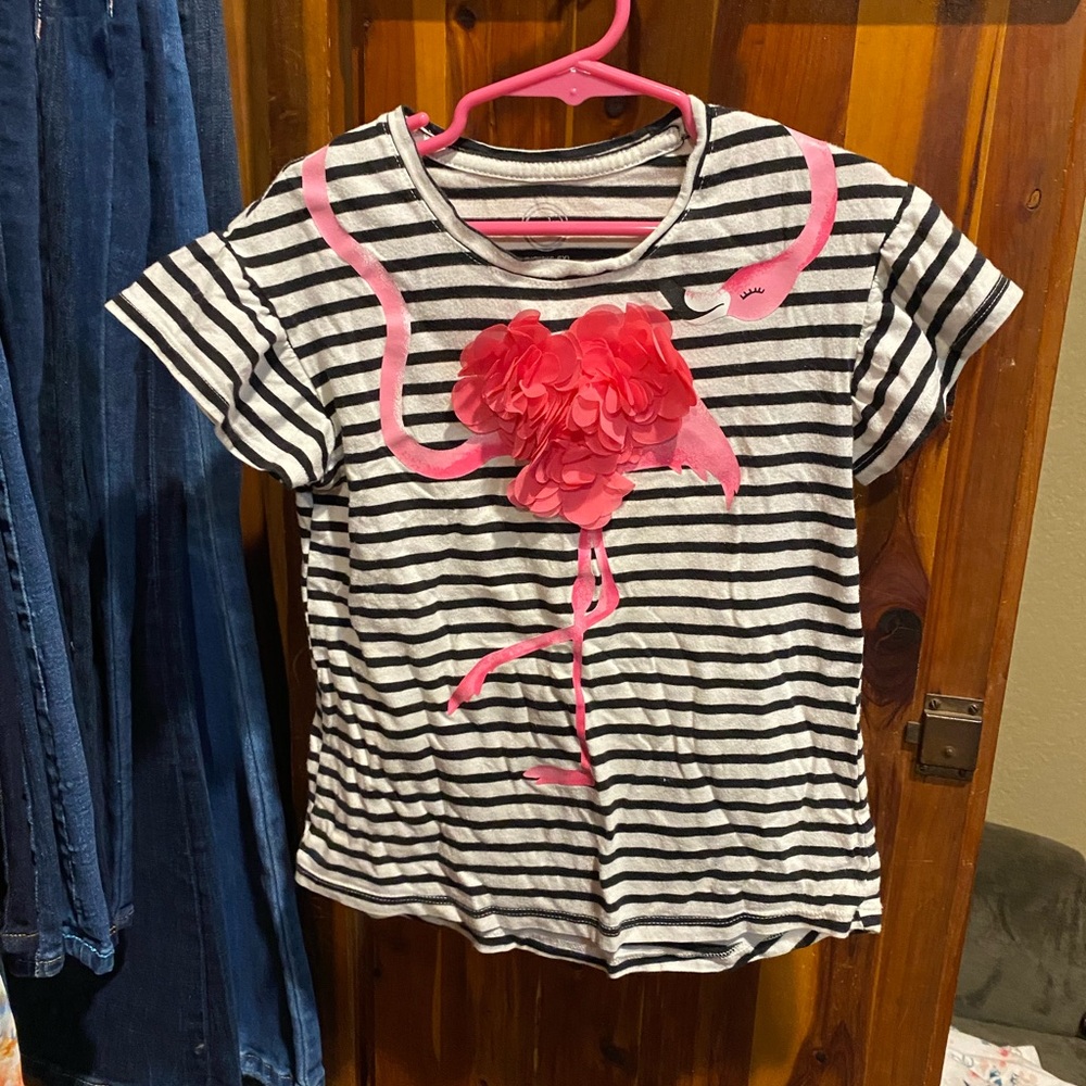Flamingo shirt for girls🩷🖤